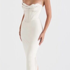 House of CB - Charmaine Dress - Elegant White Corset Dress